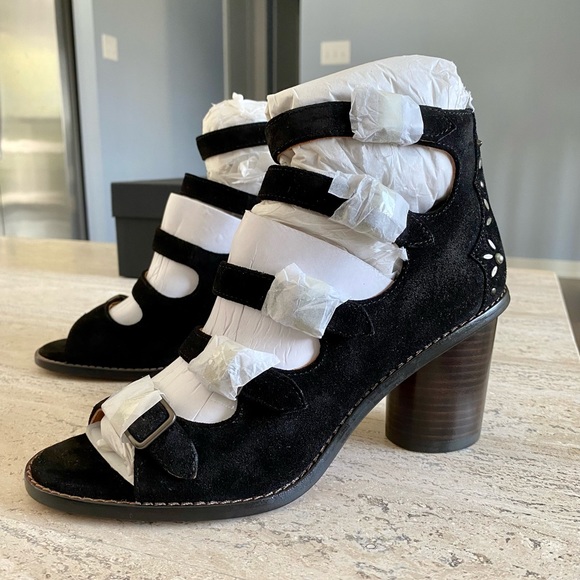 Coach Suede Buckle Booties Style No. G1787 - Picture 4 of 12